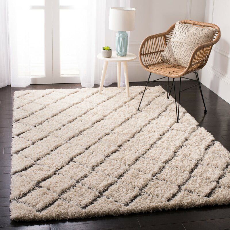 Wrought Studio Cream/Grey Area Rug | Wayfair